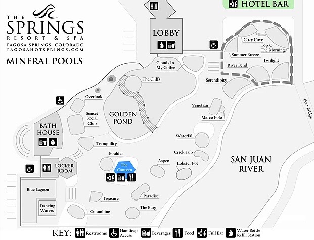 The Springs Resort and Spa map